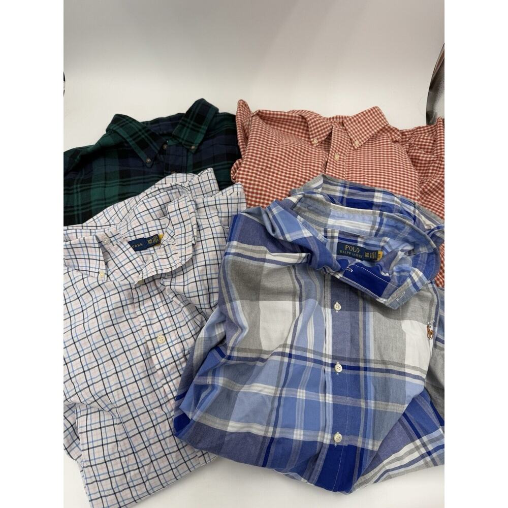Lot Of 4 Polo Ralph Lauren 3XB Long Sleeve Button Up Shirts